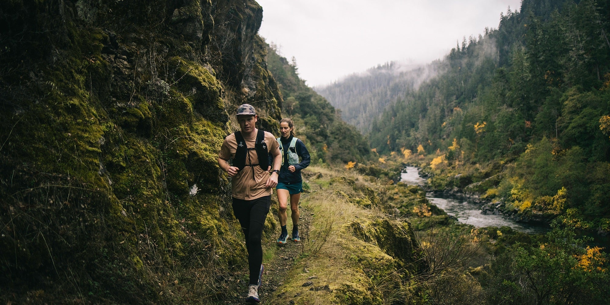 trail runners on a mountain