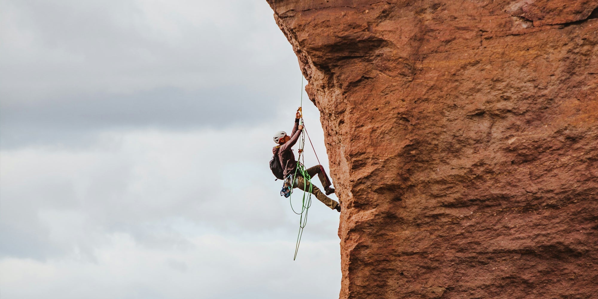 athlete climbing