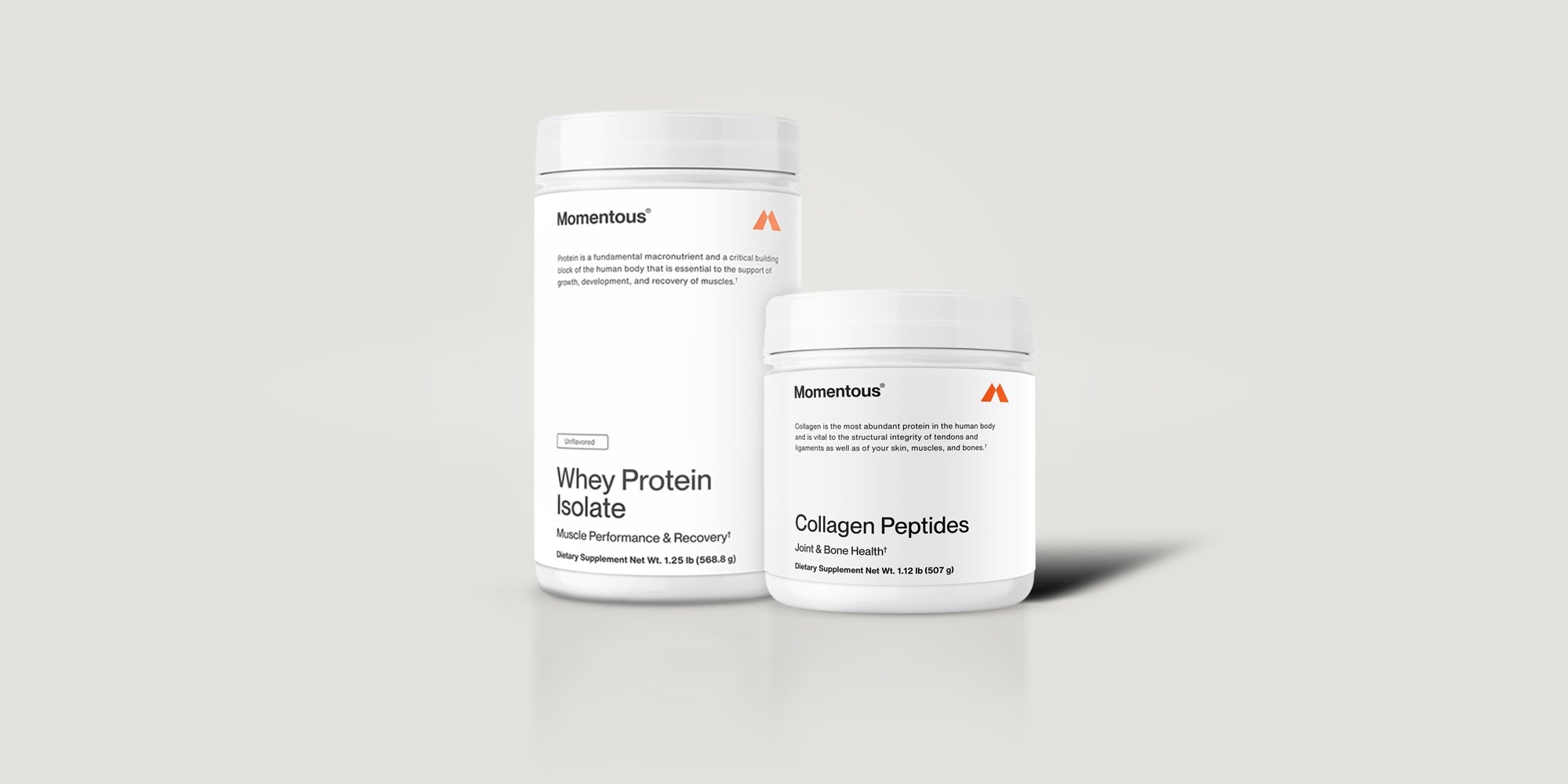 Momentous Collagen and Momentous Whey Protein