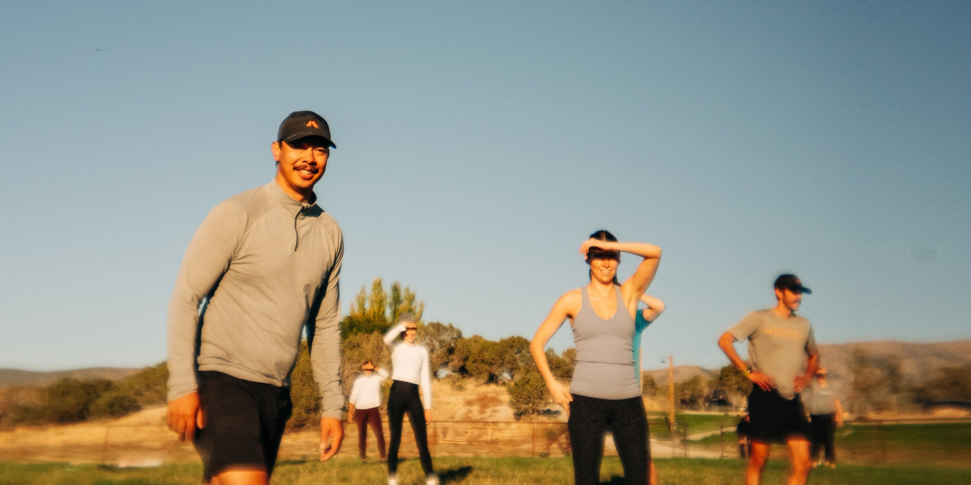 A man and woman working out