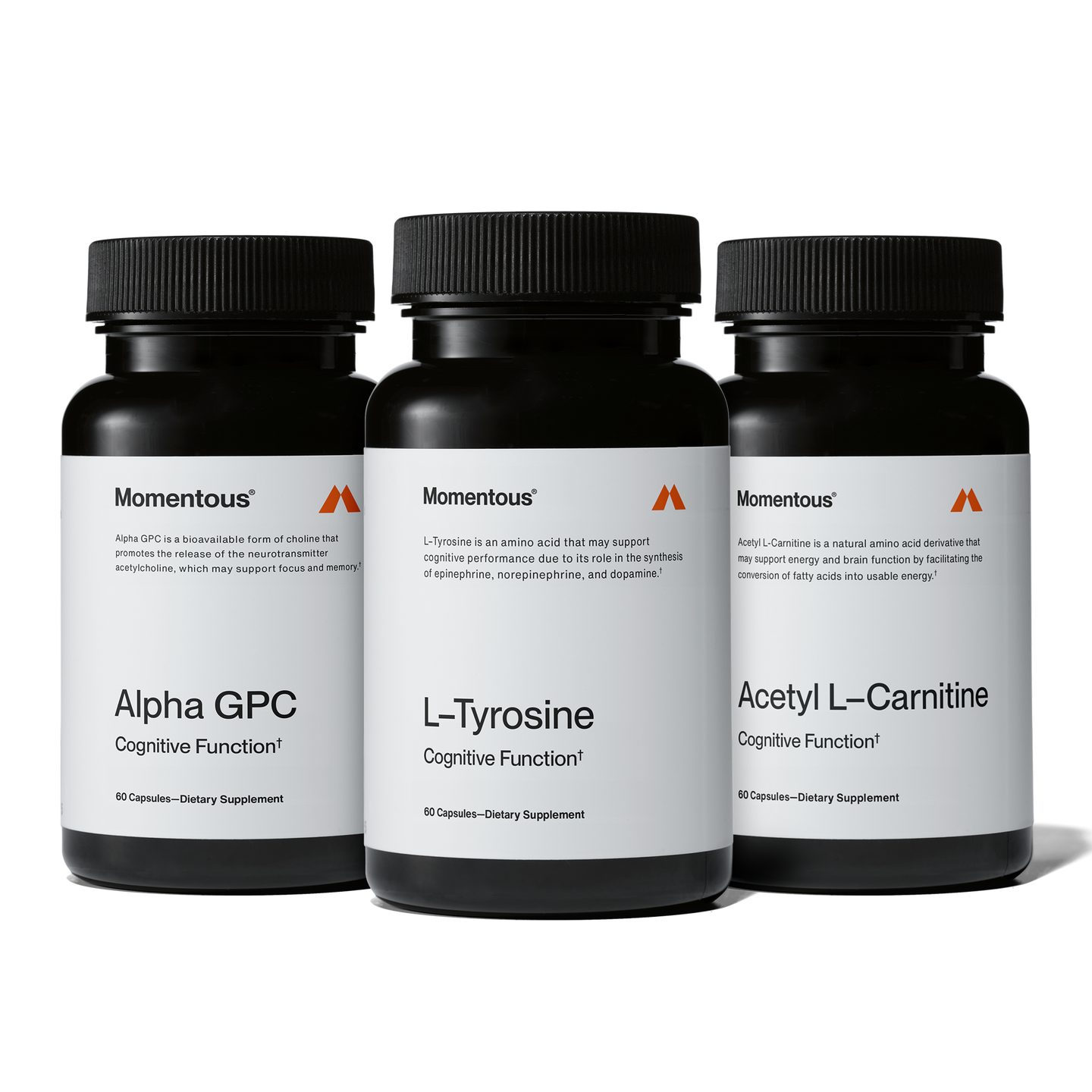 Cognitive Power Stack which includes one bottle of Alpha GPC. L-Tyrosine, and Acertyl L-Carnitine