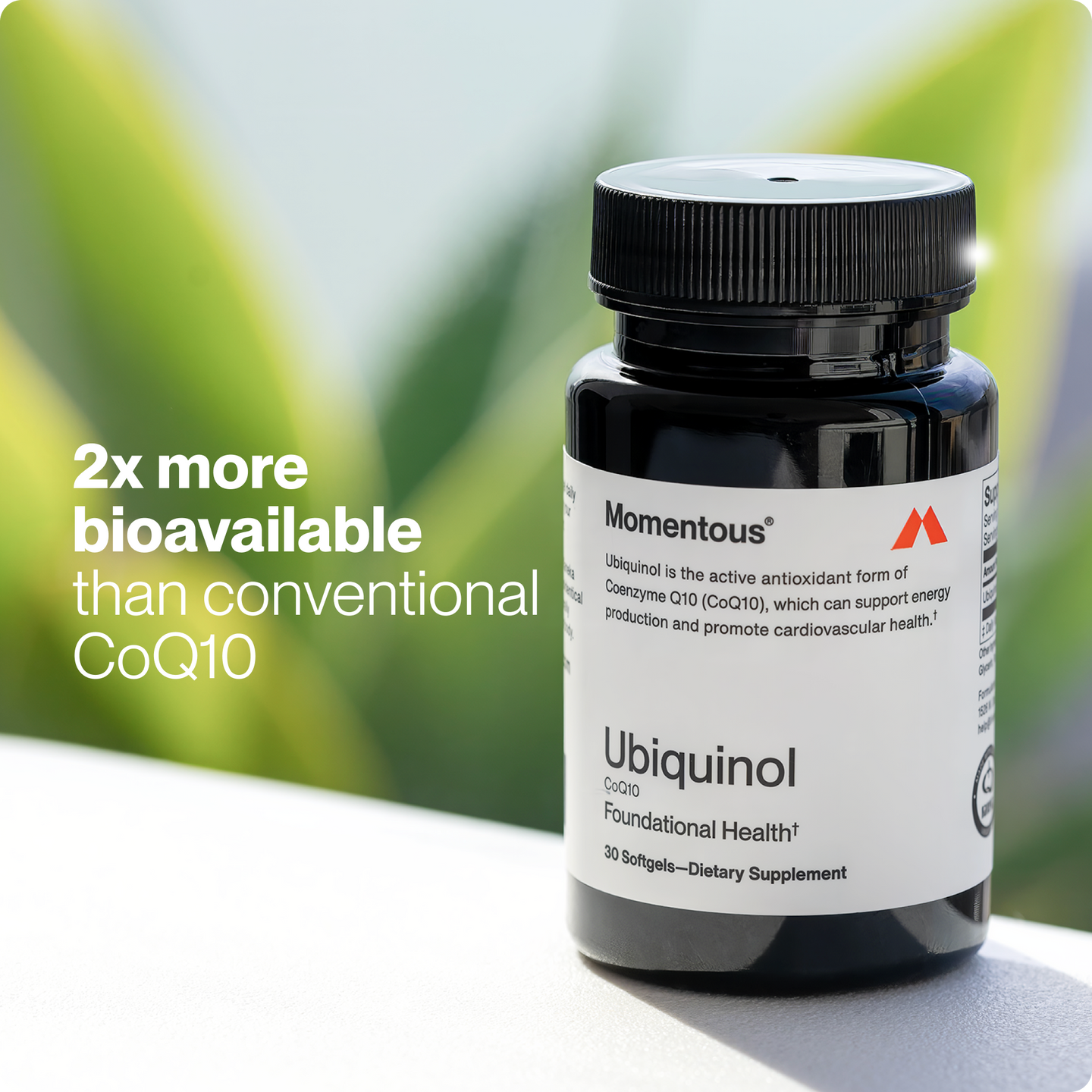 2x more bioavailable than conventional CoQ10