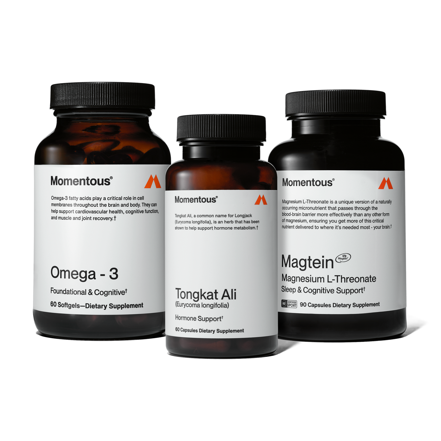 Momentous Omega-3, Tongkat Ali, and Magnesium L-Threonate