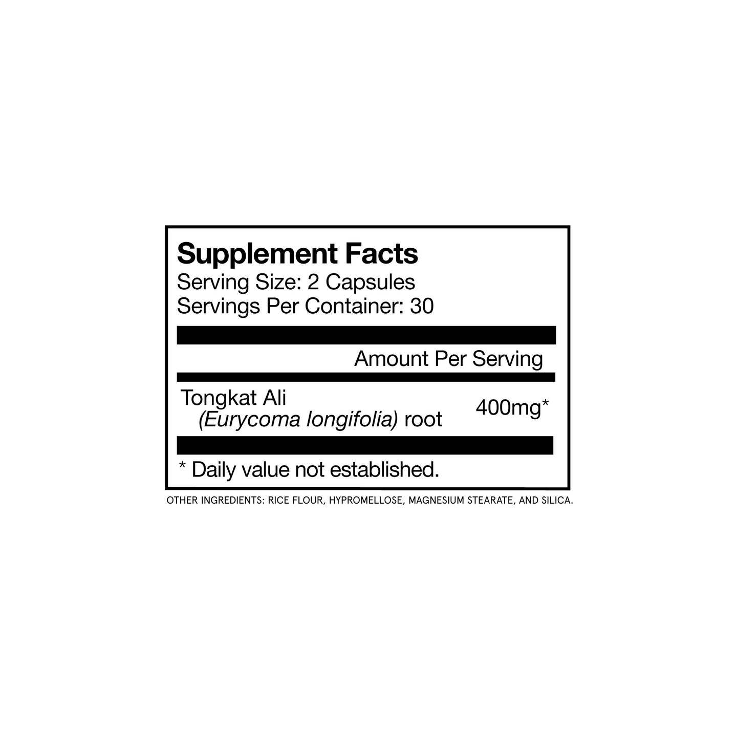 tongkat ali supplement facts